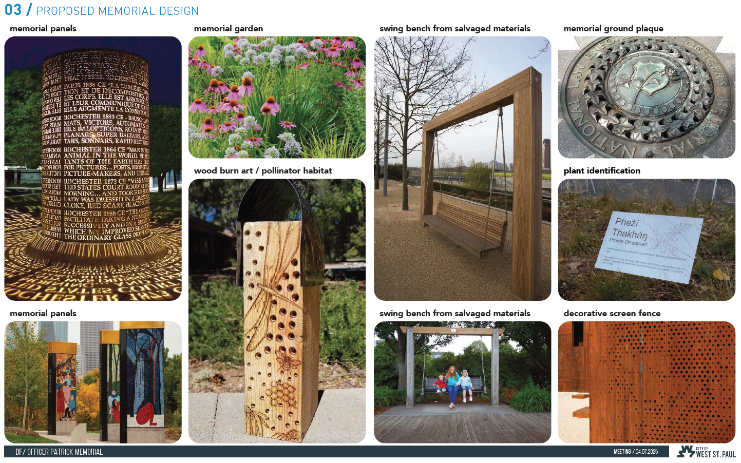 Memorial Design Precedent Images